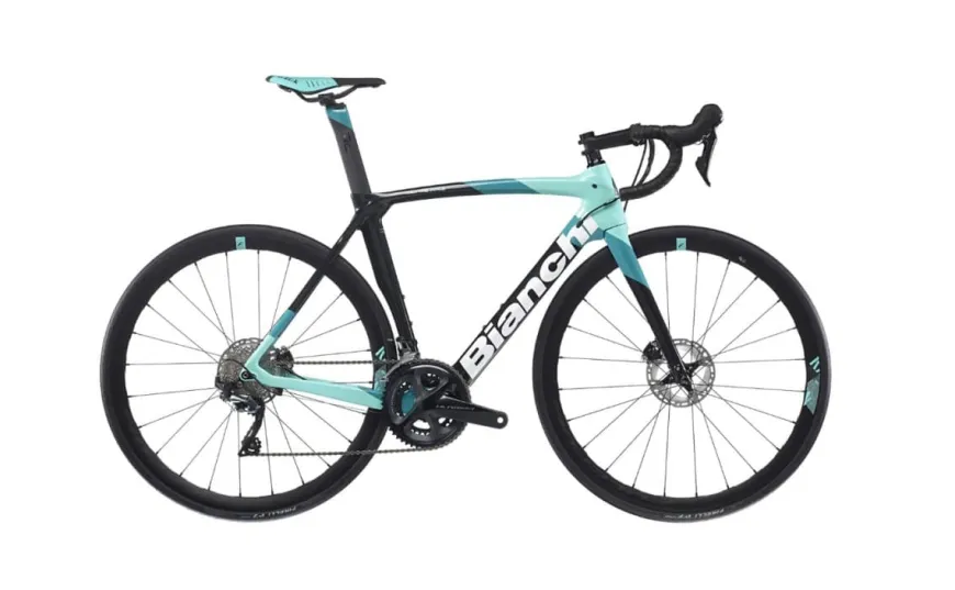 Bianchi Oltre XR3 Disc Frameset Graphite Race / Celeste Shade Heren