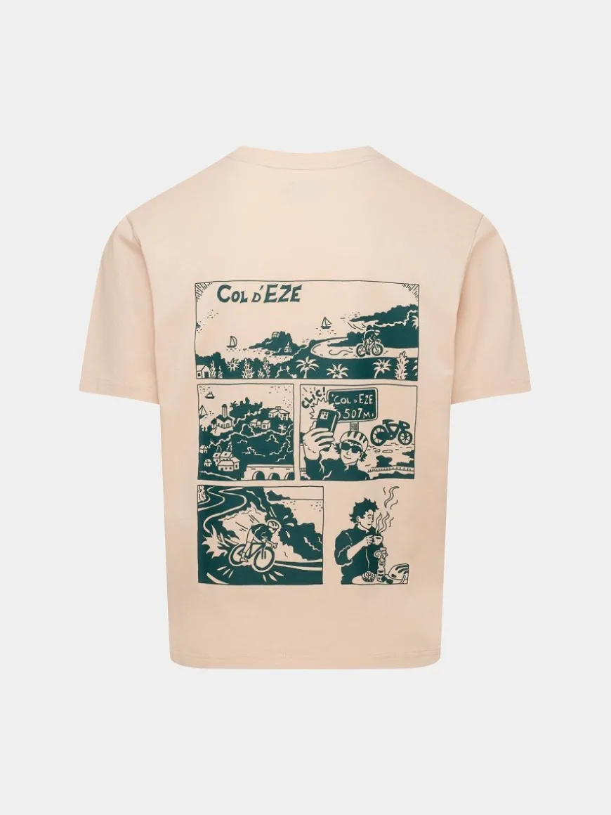Cafe Du Cycliste Col Eze T-Shirt Sand