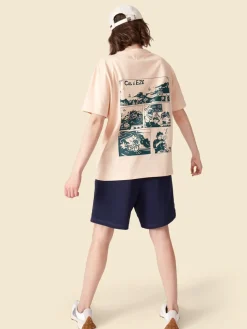 Cafe Du Cycliste Col Eze T-Shirt Sand