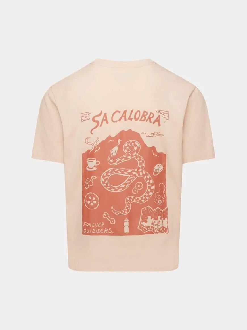 Cafe Du Cycliste Col Sa Calobra T-Shirt Sand