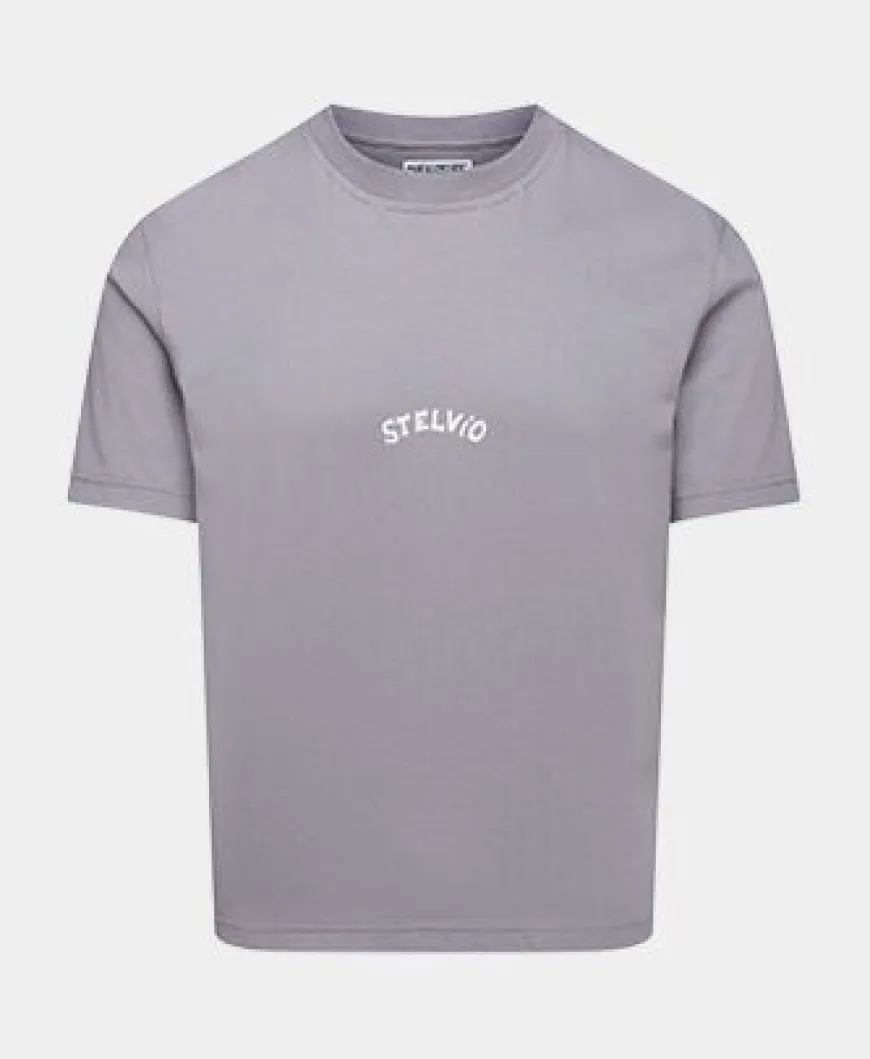 Cafe Du Cycliste Col Stelvio T-Shirt Storm Grey