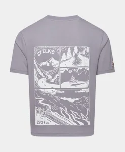 Cafe Du Cycliste Col Stelvio T-Shirt Storm Grey