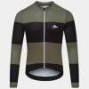 Cafe Du Cycliste Constance Long Sleeve Jersey Black Avocado