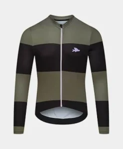 Cafe Du Cycliste Constance Long Sleeve Jersey Black Avocado