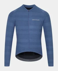 Cafe Du Cycliste Corinne LS Jersey Denim Blue