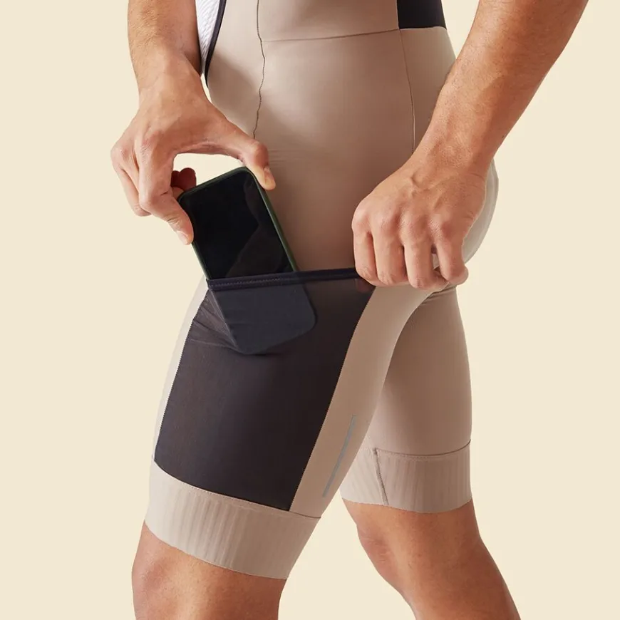 Cafe Du Cycliste Eva Cargo Bibshort Oyster Grey