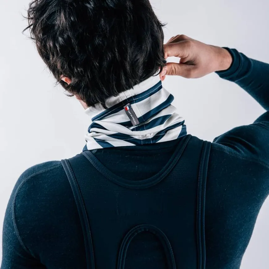 Cafe Du Cycliste Loulou Neck Warmer Blue Stripes