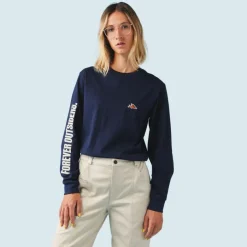 Cafe Du Cycliste Maria T-Shirt Navy