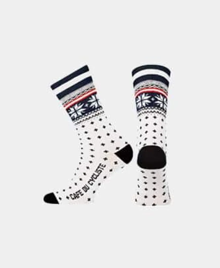 Cafe Du Cycliste Nordic Sock White / Navy