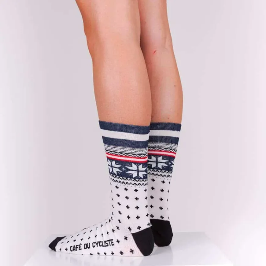 Cafe Du Cycliste Nordic Sock White / Navy