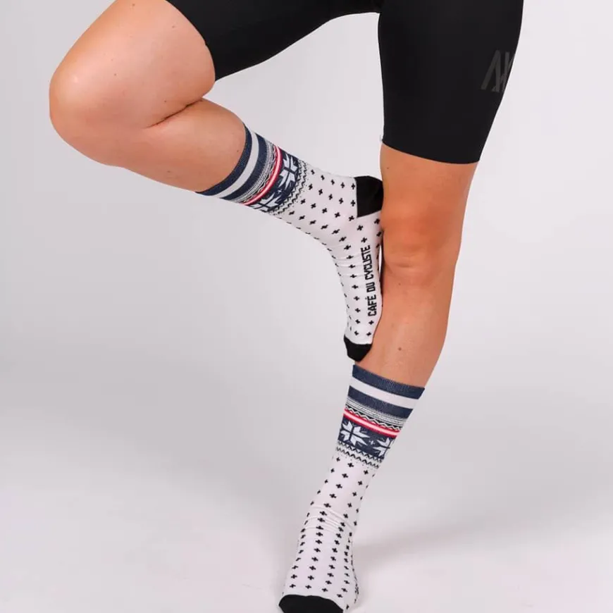 Cafe Du Cycliste Nordic Sock White / Navy