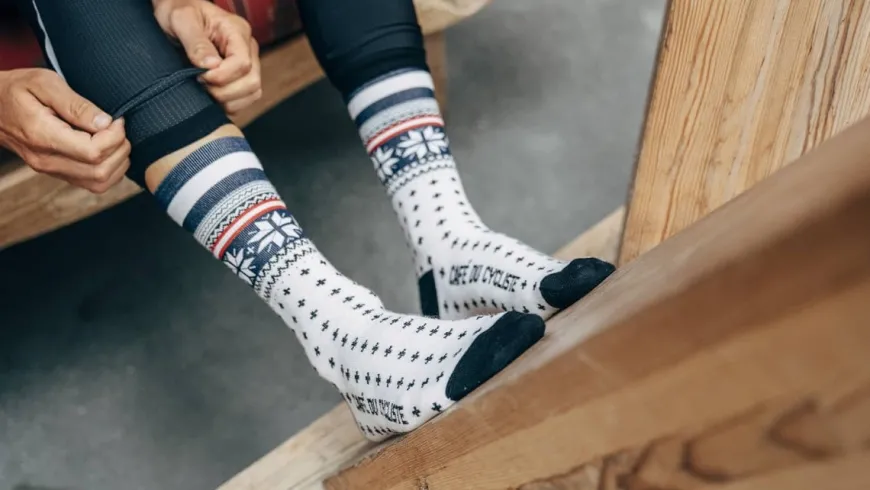 Cafe Du Cycliste Nordic Sock White / Navy