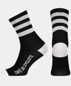 Cafe Du Cycliste Skate Socks White & Black