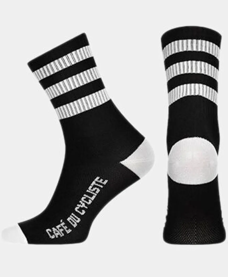 Cafe Du Cycliste Skate Socks White & Black
