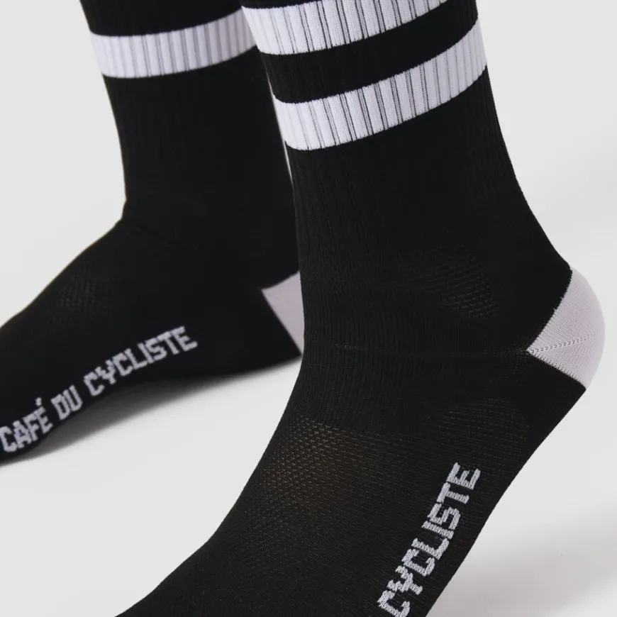 Cafe Du Cycliste Skate Socks White & Black