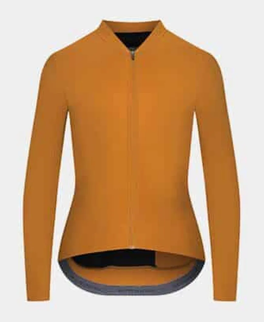 Cafe Du Cycliste Women's Audrey Long Sleeve Jersey Cinnamon