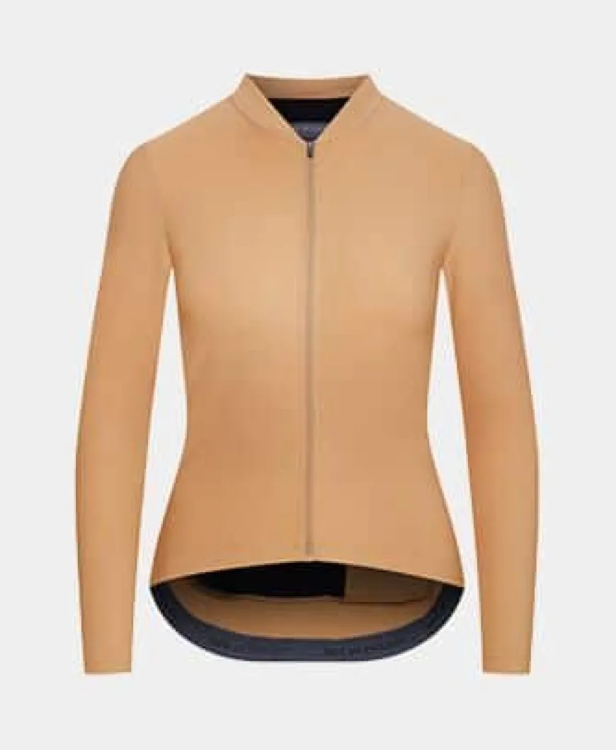 Cafe Du Cycliste Women's Audrey Long Sleeve Jersey Beige