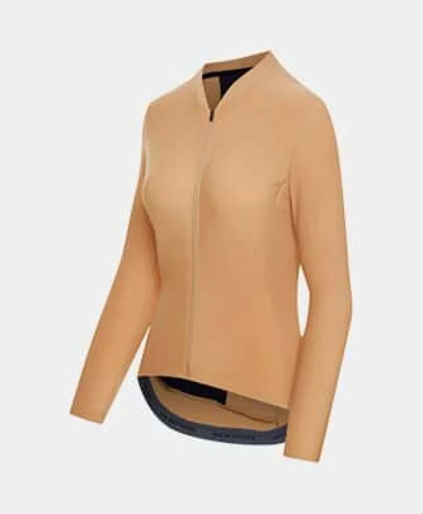 Cafe Du Cycliste Women's Audrey Long Sleeve Jersey Beige