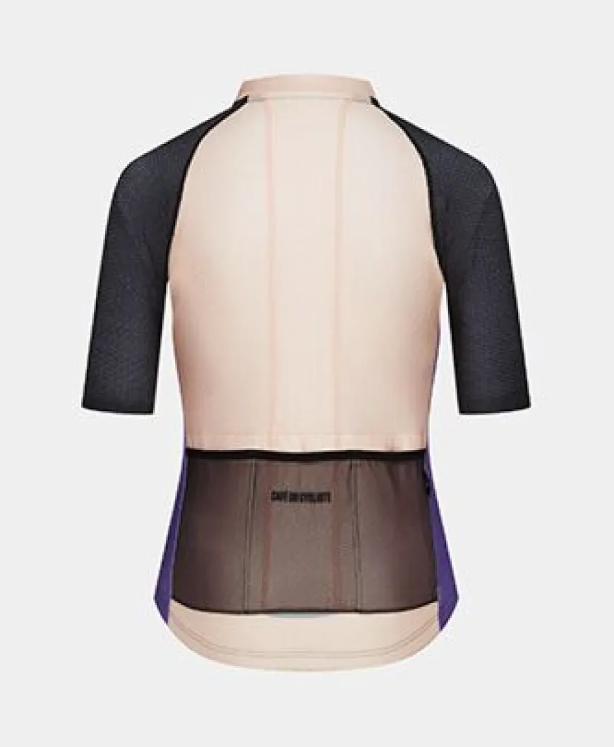 Cafe Du Cycliste Women's Annette Jersey Black Amethyste