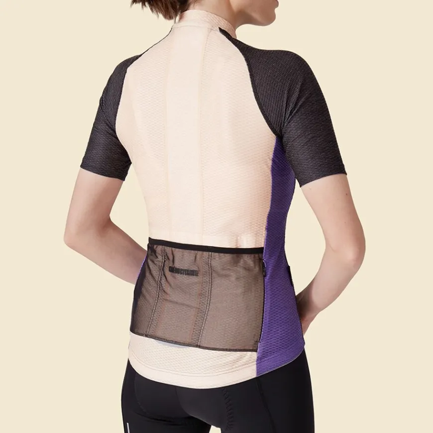 Cafe Du Cycliste Women's Annette Jersey Black Amethyste