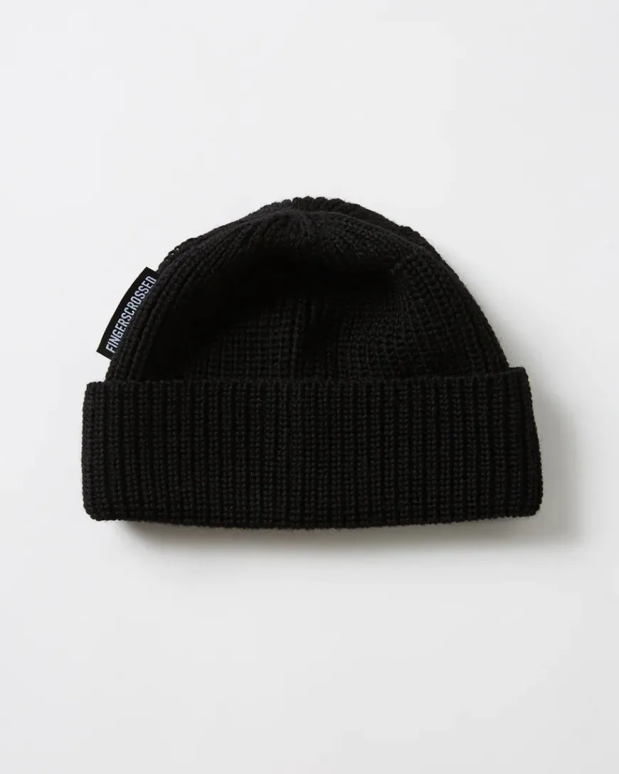 Fingerscrossed Beanie Casual Merino Black