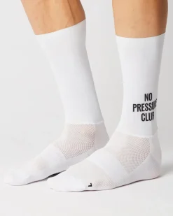 Fingerscrossed Sock Aero Iconic No Pressure Club White