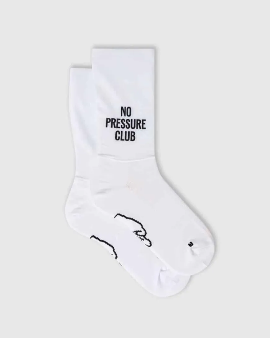 Fingerscrossed Sock Aero Iconic No Pressure Club White
