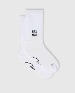 Fingerscrossed Sock Aero Iconic Hell Yeah White