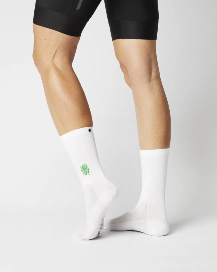 Fingerscrossed Sock Classic Souvenir Kleeblatt White