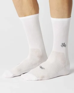 Fingerscrossed Sock Iconic Bicycle White