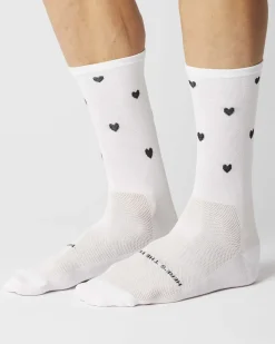 Fingerscrossed Sock Iconic Hearts White