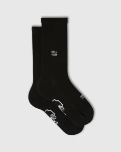 Fingerscrossed Sock Iconic Hell Yeah Black
