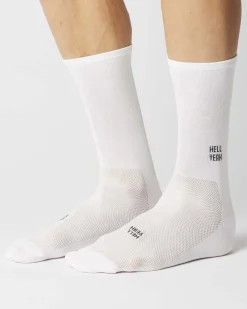 Fingerscrossed Sock Iconic Hell Yeah White