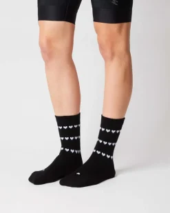 Fingerscrossed Sock Merino Heart Black