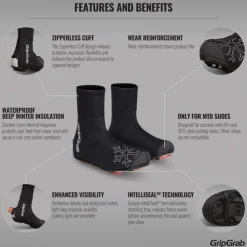 Gripgrab Arctic X Waterproof Deep Winter MTB/CX Shoe Cover Black