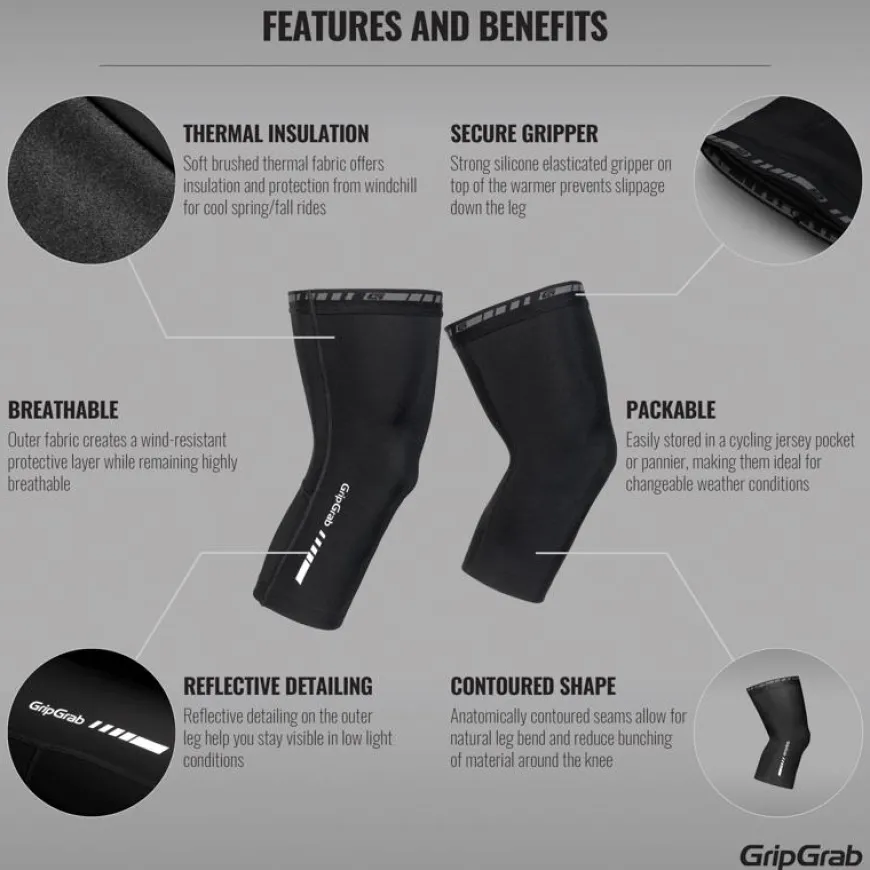 Gripgrab Knee Warmers Classic Black