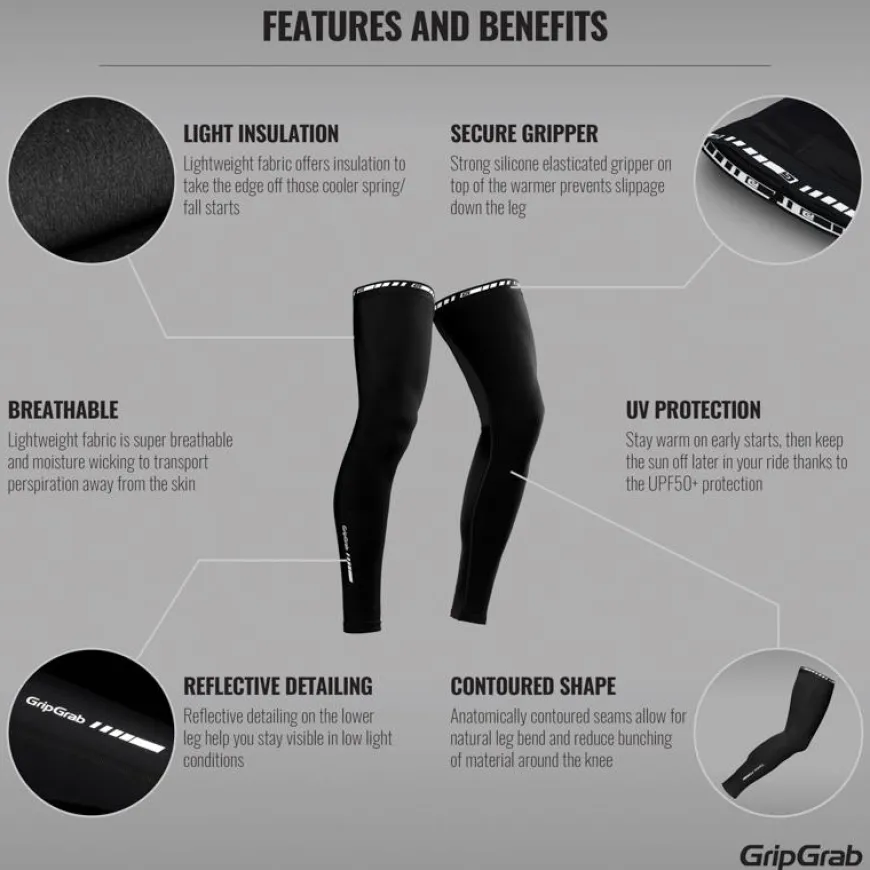 Gripgrab Leg Warmers Light Black