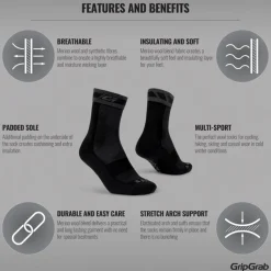 Gripgrab Merino Winter Sock Black