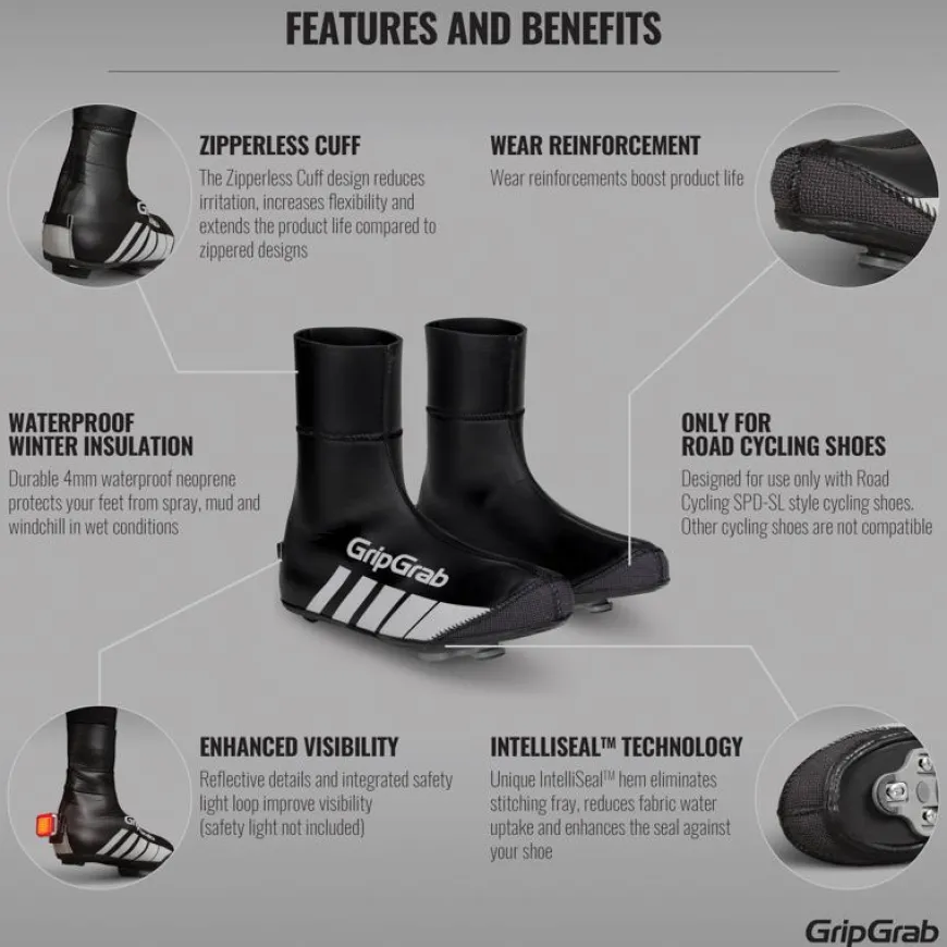 Gripgrab RaceThermo Waterproof Shoe Cover Black