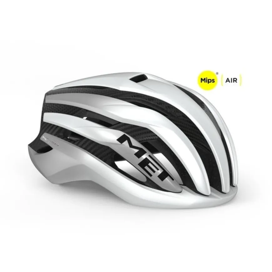 Met Helm Trenta 3K Carbon MIPS Zilver White Silver Metallic