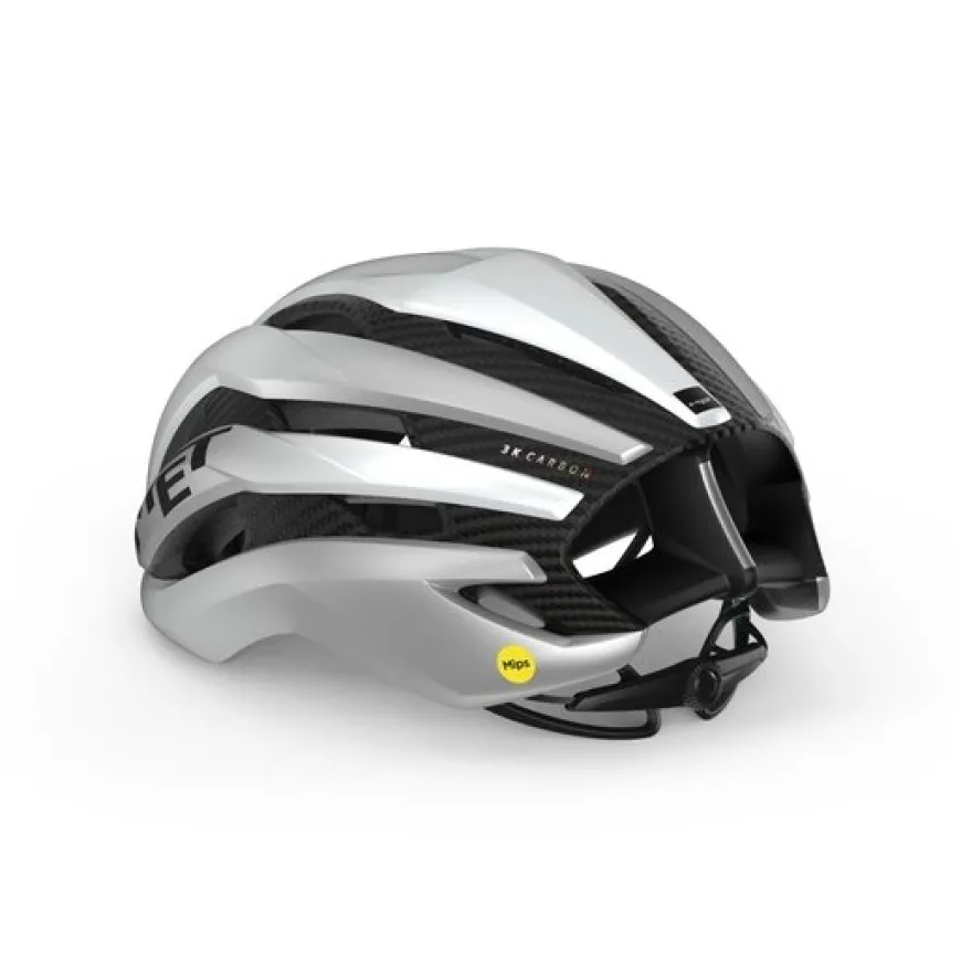 Met Helm Trenta 3K Carbon MIPS Zilver White Silver Metallic