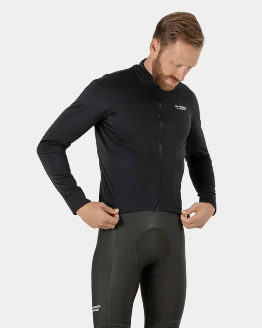 Pas Normal Studios Essential Thermal Long Sleeve Jersey Black
