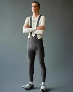 Pas Normal Studios Essential Thermal Long Bib Stone Grey