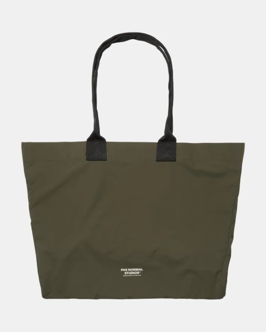 Pas Normal Studios Logo Shield Tote Bag Olive