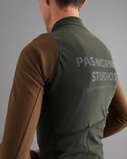 Pas Normal Studios Mechanism Thermal Long Sleeve Jersey Dark Olive / Army Brown