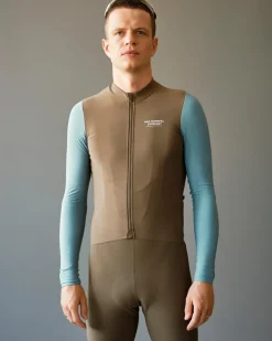 Pas Normal Studios Mechanism Long Sleeve Jersey Dusty Blue / Dark Stone