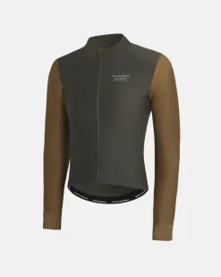Pas Normal Studios Mechanism Thermal Long Sleeve Jersey Dark Olive / Army Brown