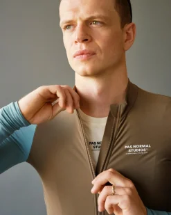 Pas Normal Studios Mechanism Long Sleeve Jersey Dusty Blue / Dark Stone