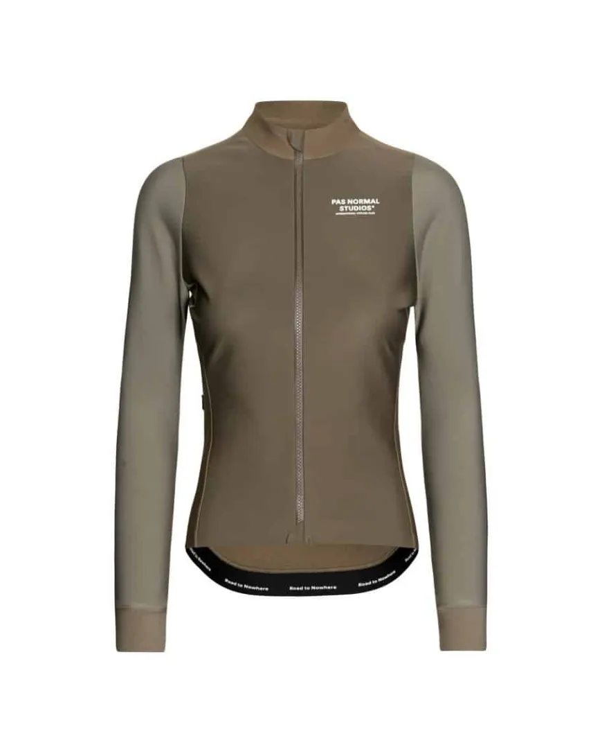 Pas Normal Studios Women's Mechanism Thermal Long Sleeve Jersey Earth / Dark Stone