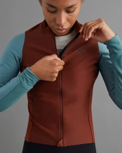 Pas Normal Studios Women's Mechanism Thermal Long Sleeve Jersey Mahogany Dusty Teal